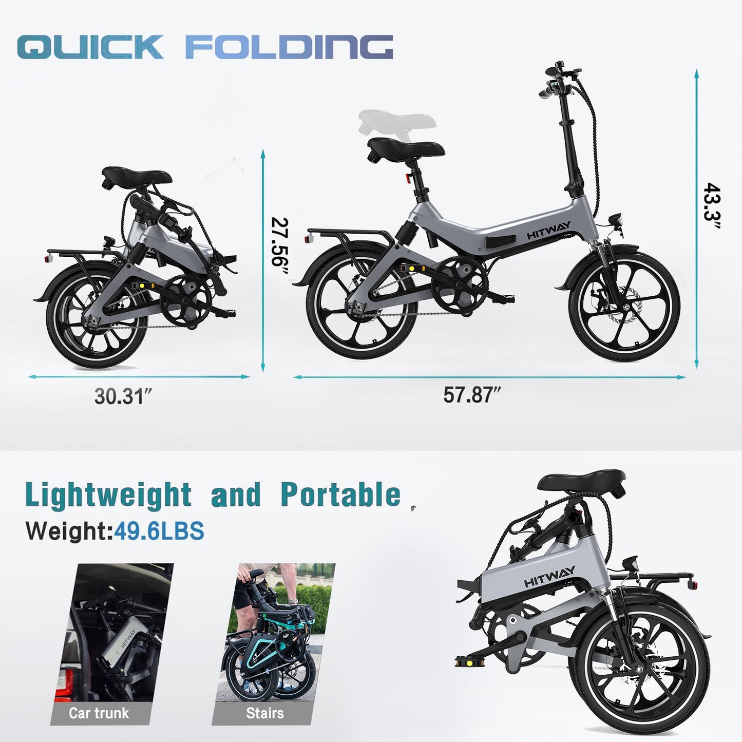 HITWAY - BK2 Folding Electric Bike