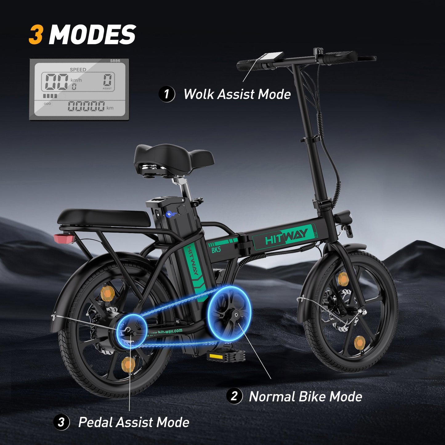 HITWAY - BK5S Folding Electric Bike