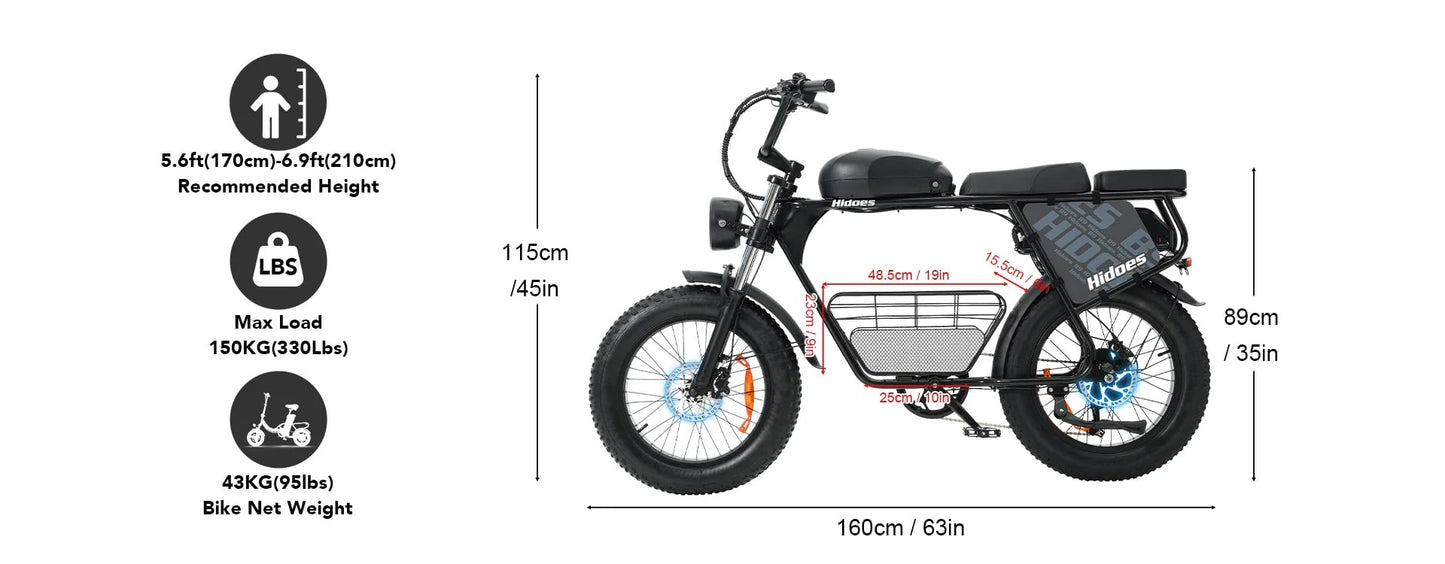 Hidoes B9 Dual Battery Electric Bike