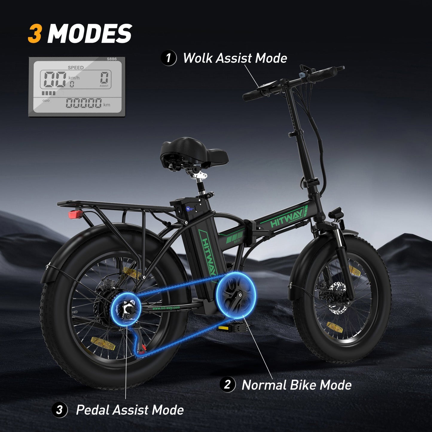 HITWAY - BK11 Folding Electric Bike