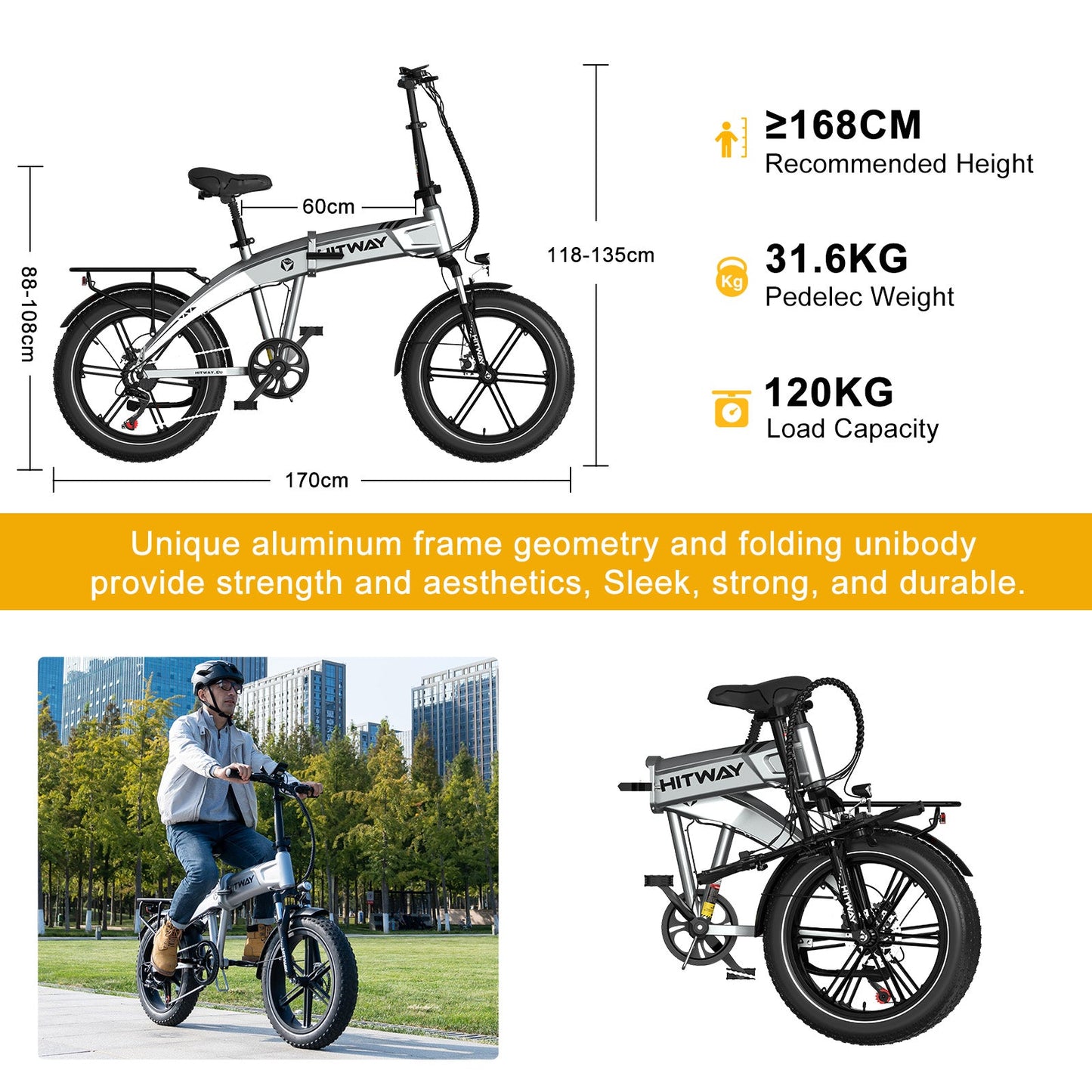 HITWAY - BK36 Folding Electric Bike