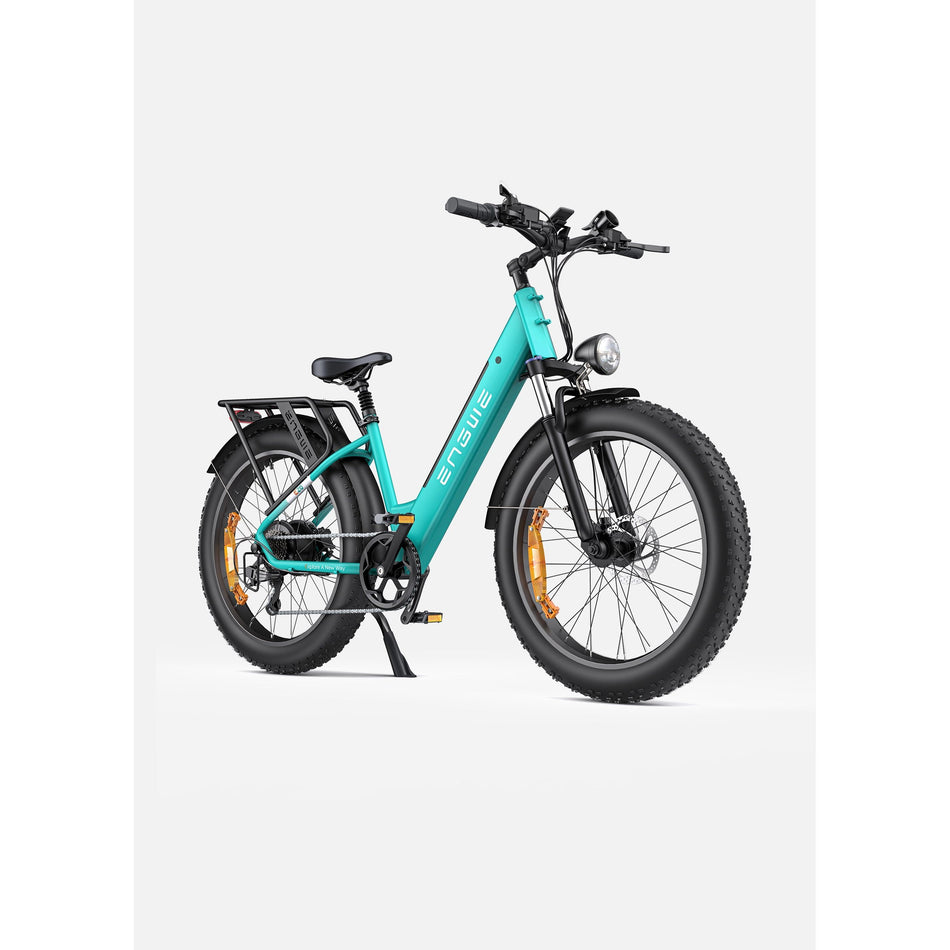 Gem Green ENGWE E26 ST step-through electric bike front three-quarter view
