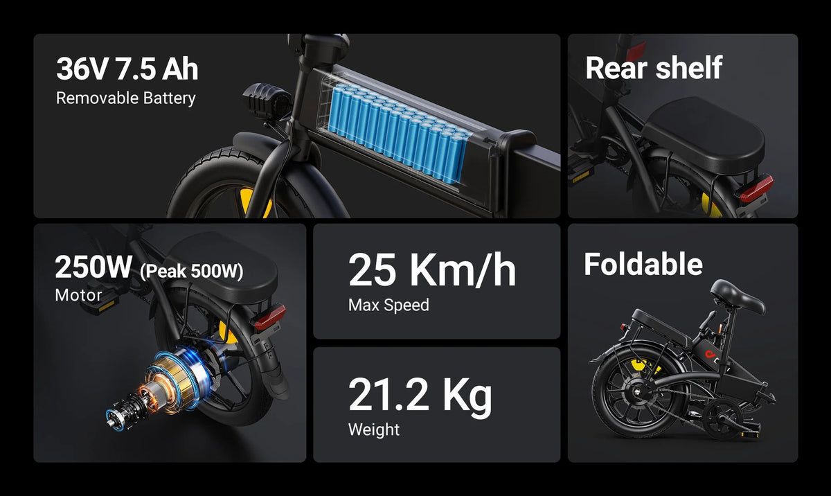 DYU A1F Pro 16 Inch Folding Electric Bike