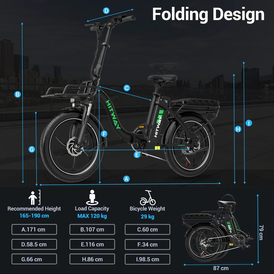 HITWAY - BK6S L1 Folding Electric Bike