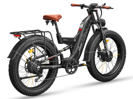 FREESKY Warrior Ultra M-530 60V electric mountain bike in black, detail view
