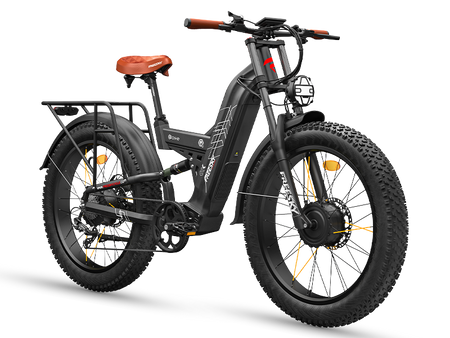 FREESKY Warrior Ultra M-530 60V electric mountain bike in black, side view