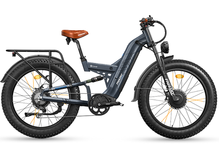 FREESKY Warrior Ultra M-530 60V electric mountain bike in blue, angle view