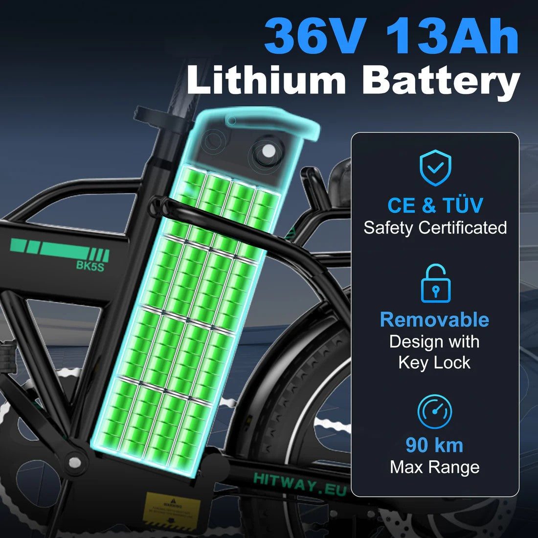 HITWAY - BK5SL Folding Electric Bike