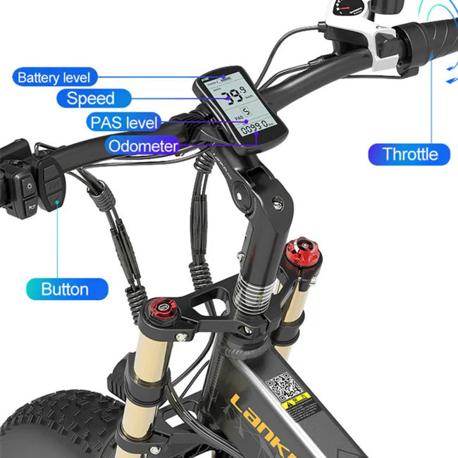 LANKELEISI X3000Plus-UP 20 Inch 4.0 Fat Tire Snow E-Bike